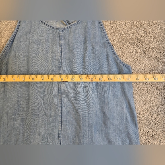 Mudpie Denim Tank Top Raw Hem Tie Back Size Small - Picture 3 of 8